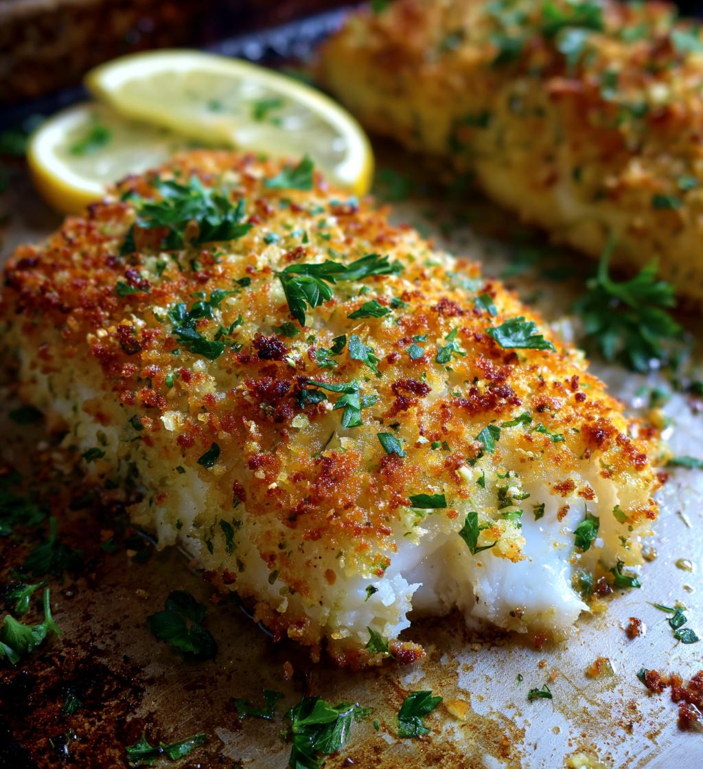 Heilbutt mit Knoblauch-Parmesan-Kruste: Perfektion in 15 Minuten gebacken (Wilingga-Rezepte)