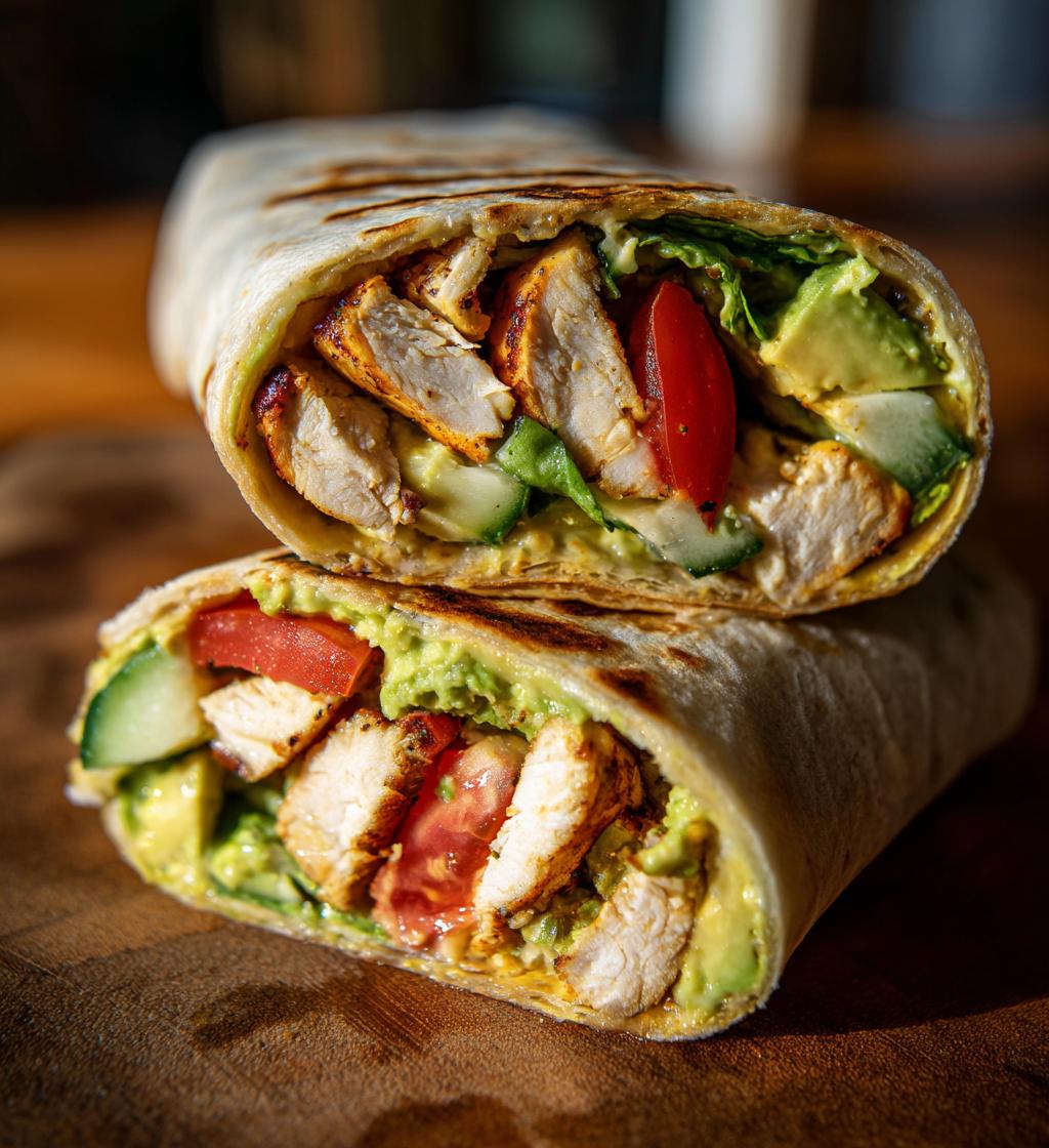 Hähnchen-Avocado-Wraps