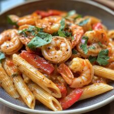 Scharfes Rezept für jamaikanische Garnelen-Pasta in 25 Minuten