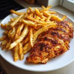 Air-Fryer-Hähnchen mit Pommes frites