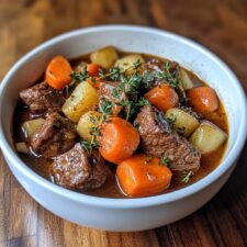 Perfekter Beef-Stew mit Gemüse und Thymian in 5 einfachen Schritten