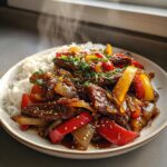 Bratpfannen-Rindersteak mit Paprika und Zwiebeln – Chinesischer Stil
