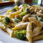 Cremige Brokkoli-Hähnchen-Pasta