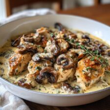 30-Minuten Cremige Pilz-Hähnchen-Pfanne - köstlich einfach