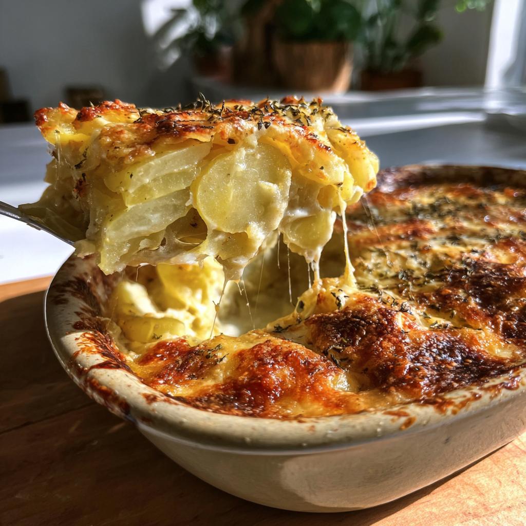 Cremiger Kartoffelauflauf mit Käsekruste