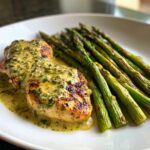Cremiges Pesto-Hähnchen mit geröstetem Spargel