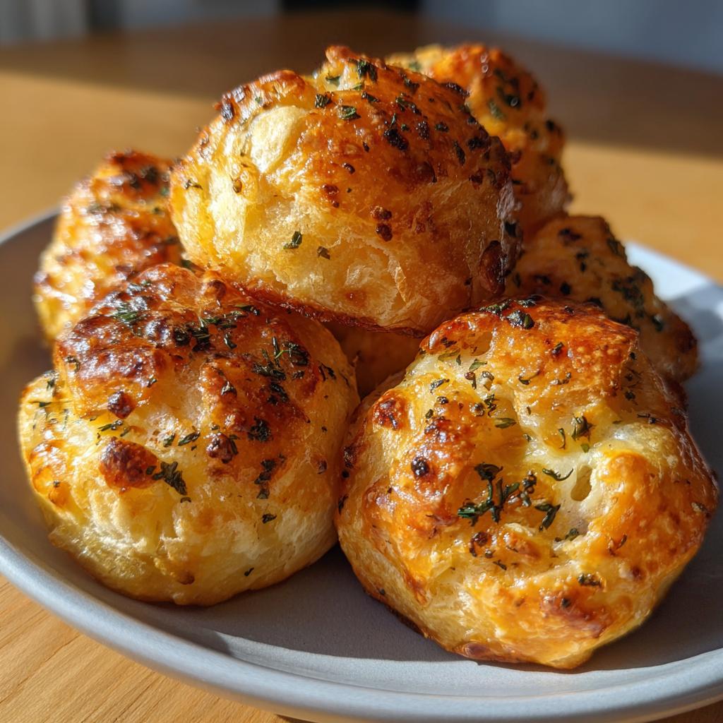 Das beste Rezept für Knoblauchbutter-Käse-Bällchen mit Blätterteig