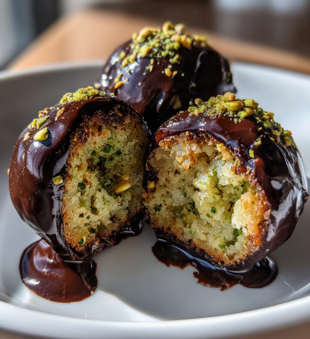 Dubai Chocolate Balls with Pistachio Kunefe Filling
