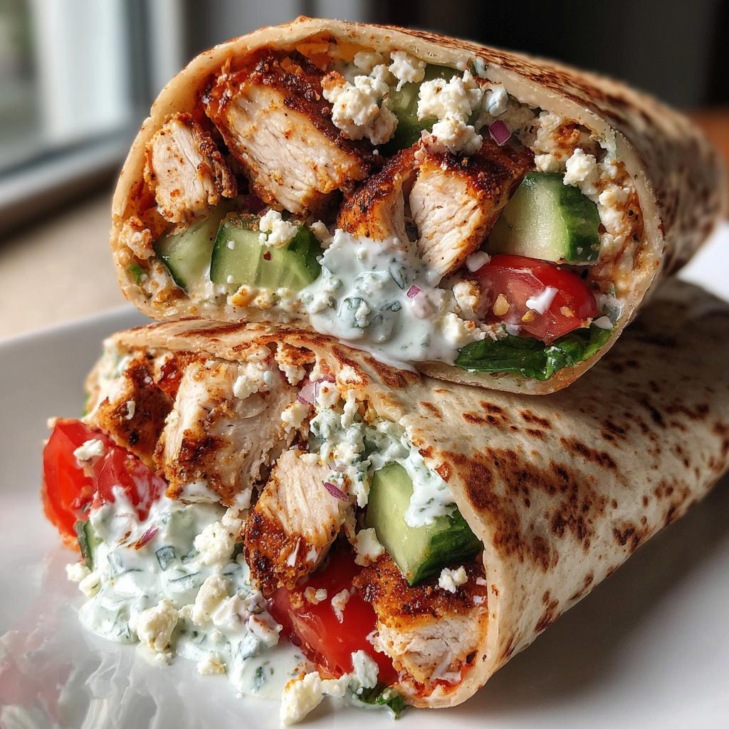 Griechische Hähnchen-Wraps in 30 Minuten