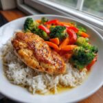 Hähnchen mit Reis und Gemüse