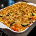 Hähnchenauflauf mit Gemüse und Käsekruste