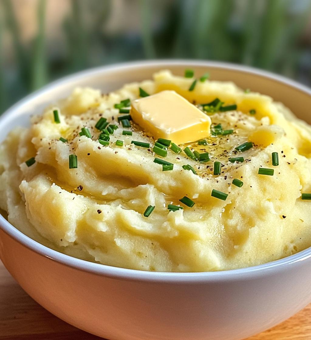 Kartoffelpüree mit Butter und Schnittlauch