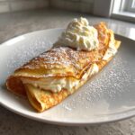 Klassische Crêpes mit Vanillesahne