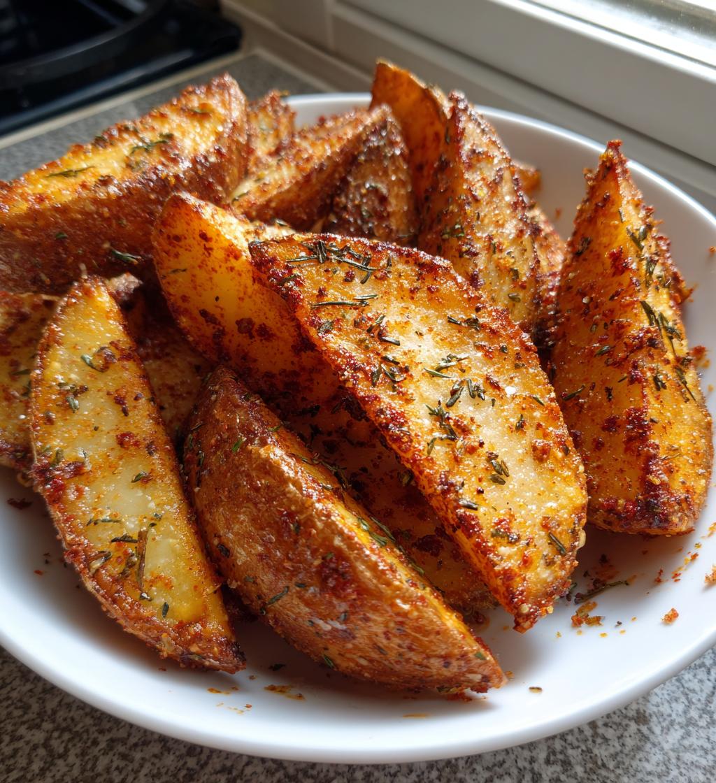 Knusprige Kartoffelspalten aus der Heißluftfritteuse