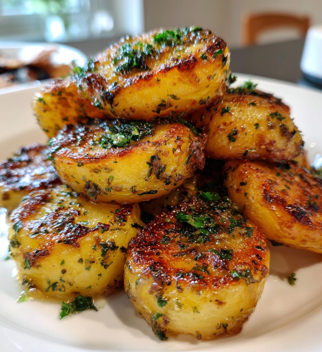 Knusprige Knoblauchbutter-Kartoffeln – einfache, aromatische Beilage