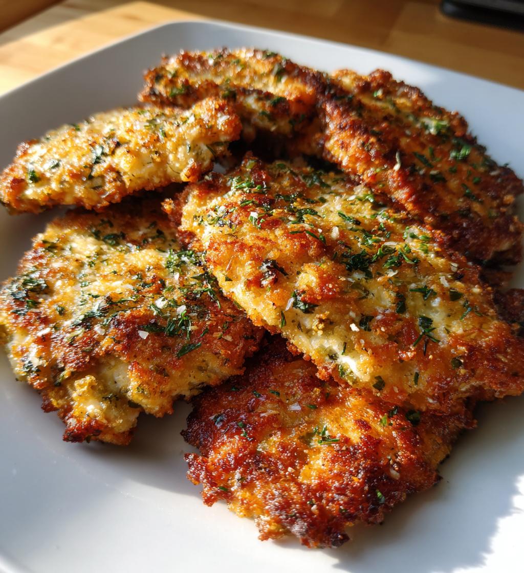 Knuspriges Dill-Pickle-Parmesan-Hähnchen