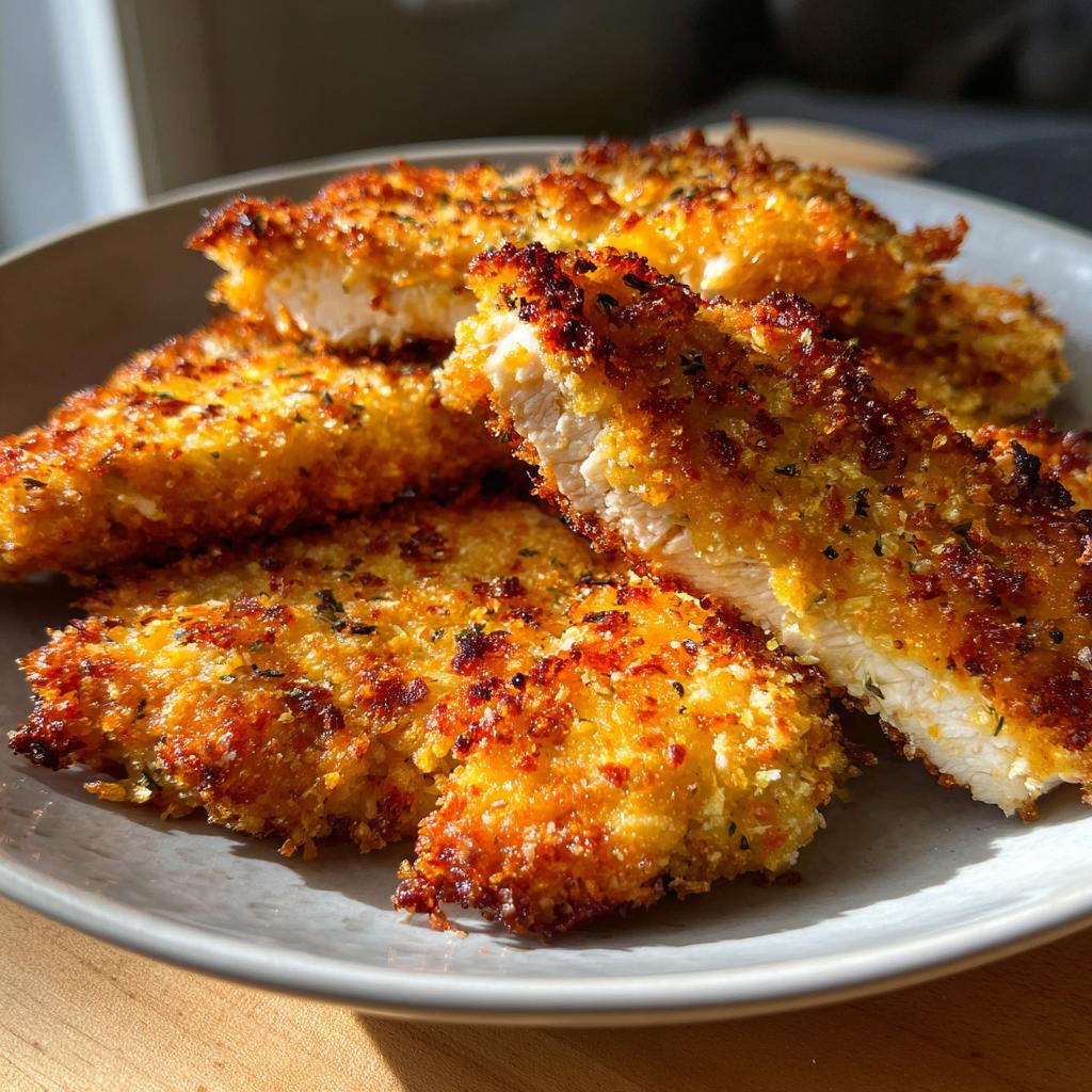 Knuspriges Knoblauch-Parmesan-Hähnchen-Rezept