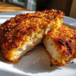 Krosse Hähnchenfilets mit Parmesanpanade