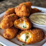 Käsige Jalapeño-Ranch-Hähnchen-Poppers mit cremigem Dip