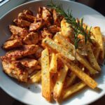 Mediterrane Hähnchen-Gyros mit Parmesan-Pommes