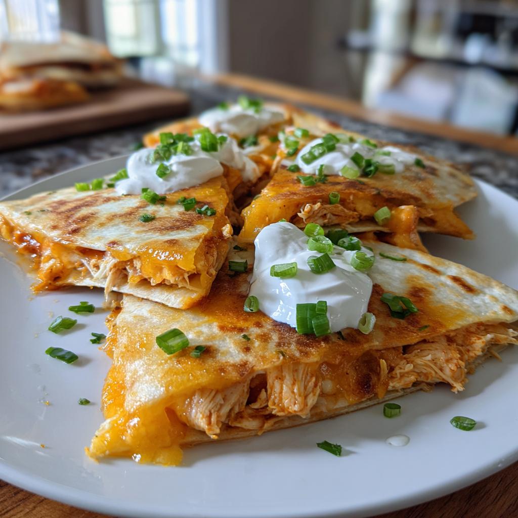 Pikante Buffalo Chicken Quesadillas