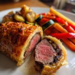 Rindfleisch-Wellington mit Ofengemüse