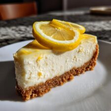 Saftiger Zitronen-Käsekuchen ohne Backen in 20 Minuten
