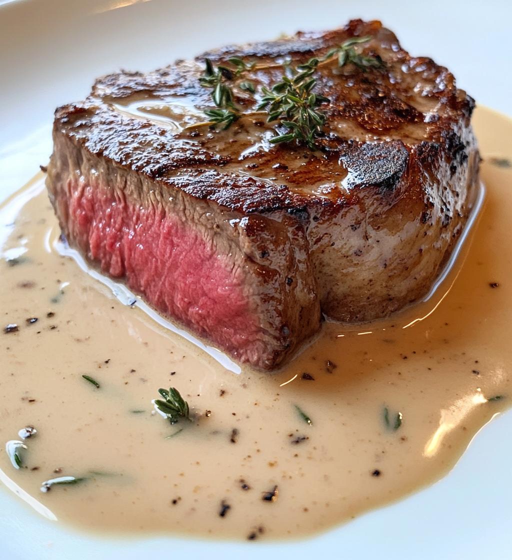 Saftiges Steak mit cremiger Knoblauchsoße