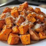 Süßkartoffeln mit Knoblauch und Parmesan