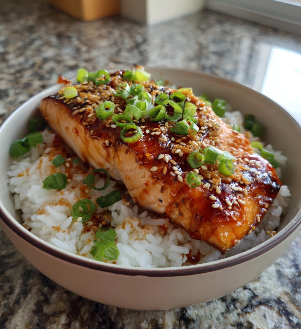 Sriracha-Honig-Lachs-Reisschale – Fertig in 20 Minuten