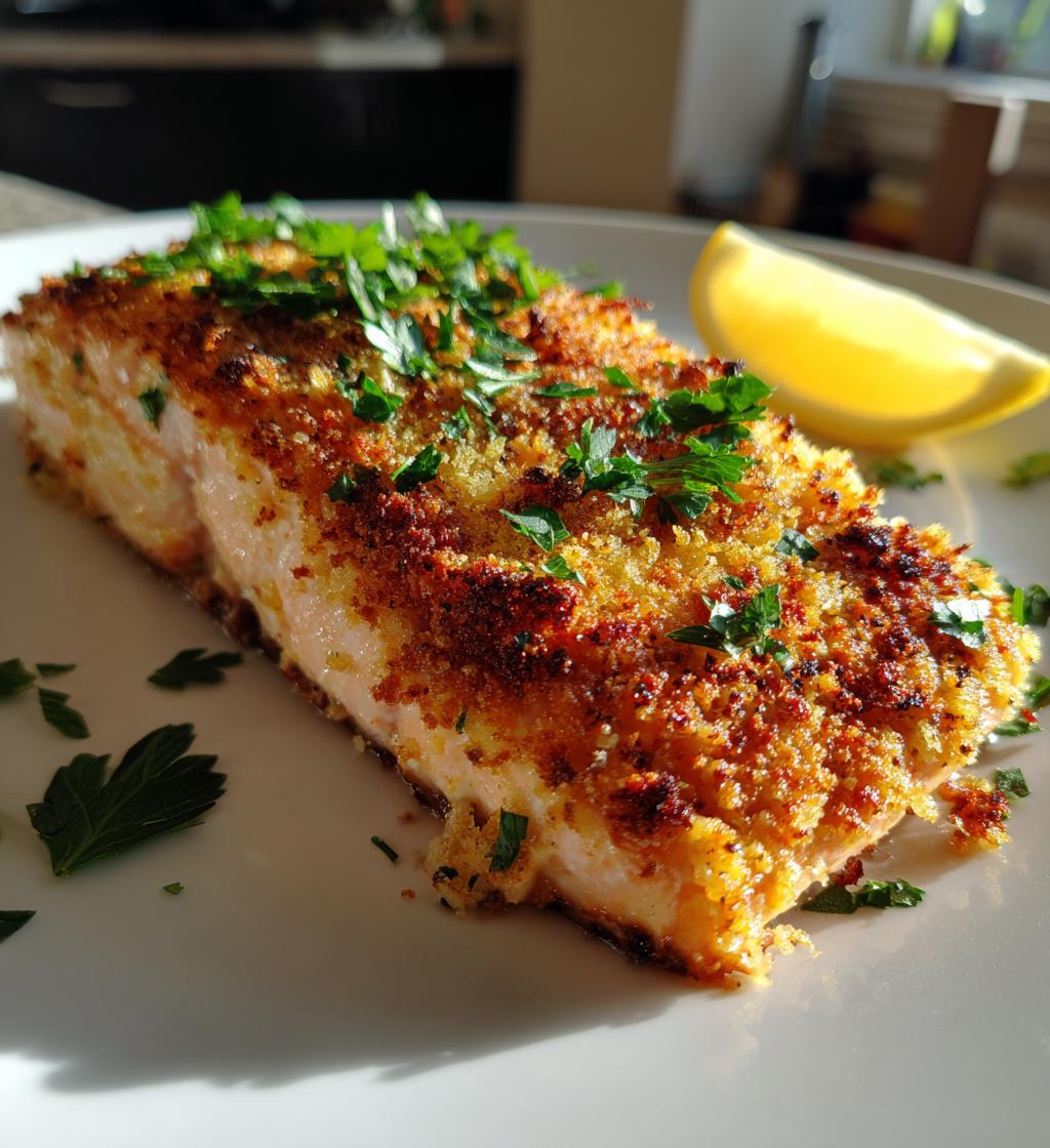 Unwiderstehlich knusprig gebackener Parmesan-Lachs