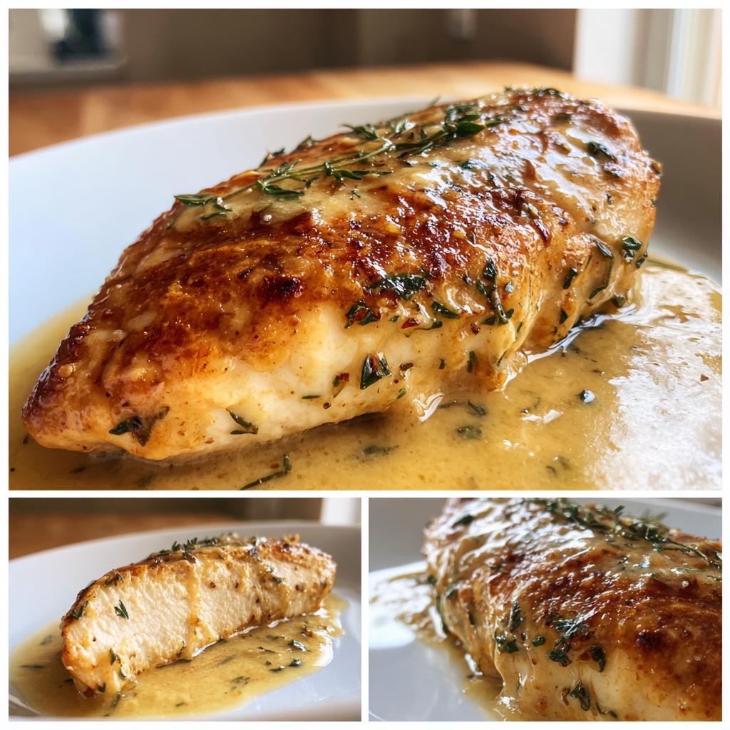 Zarte Hähnchenbrust mit Parmesan-Knoblauch-Sauce
