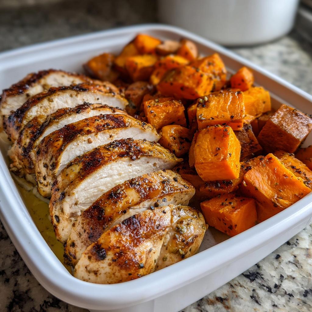 chicken sweet potato meal prep