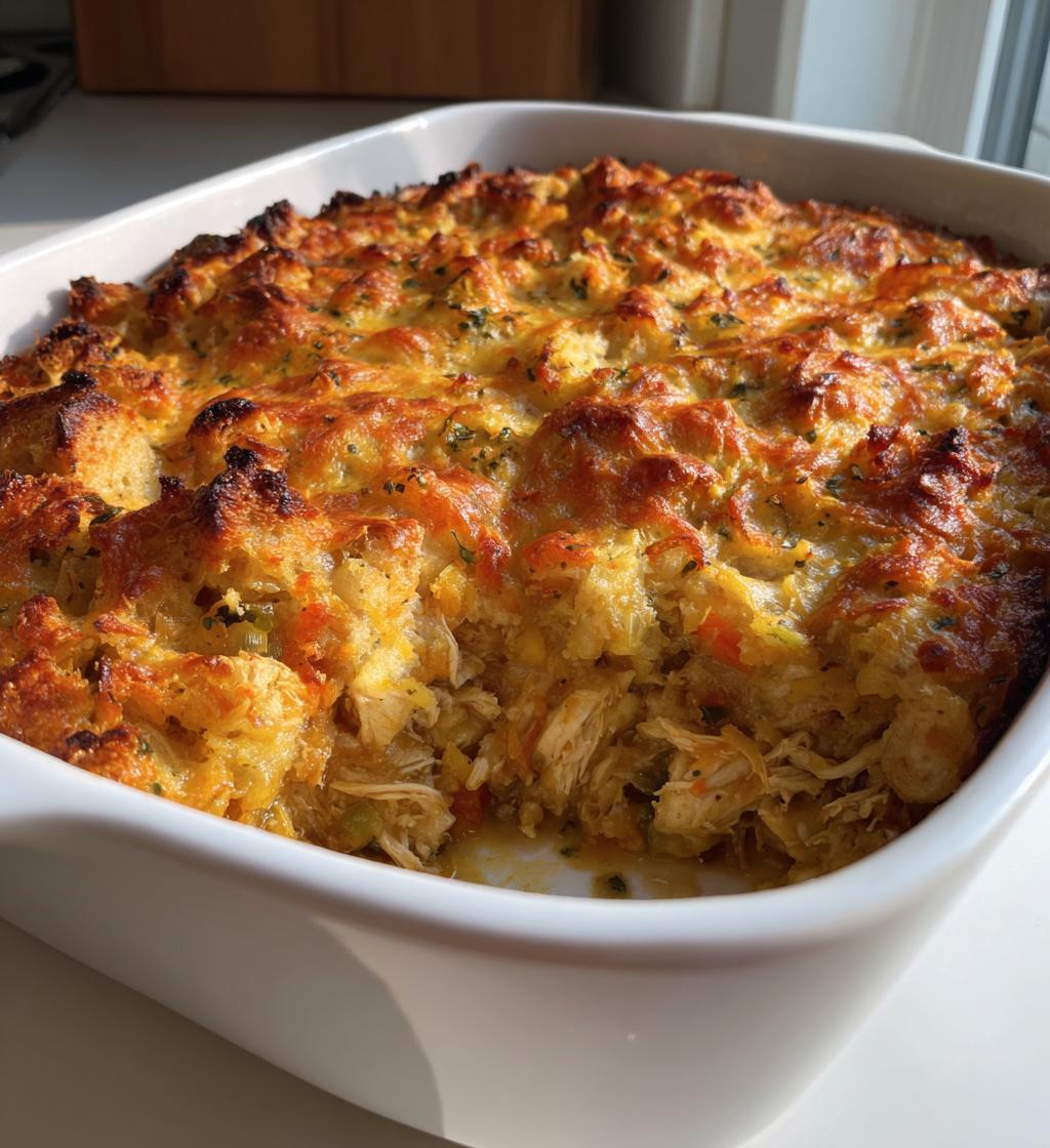 stuffing and chicken bake