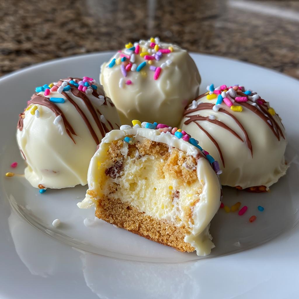 white chocolate cheesecake truffles