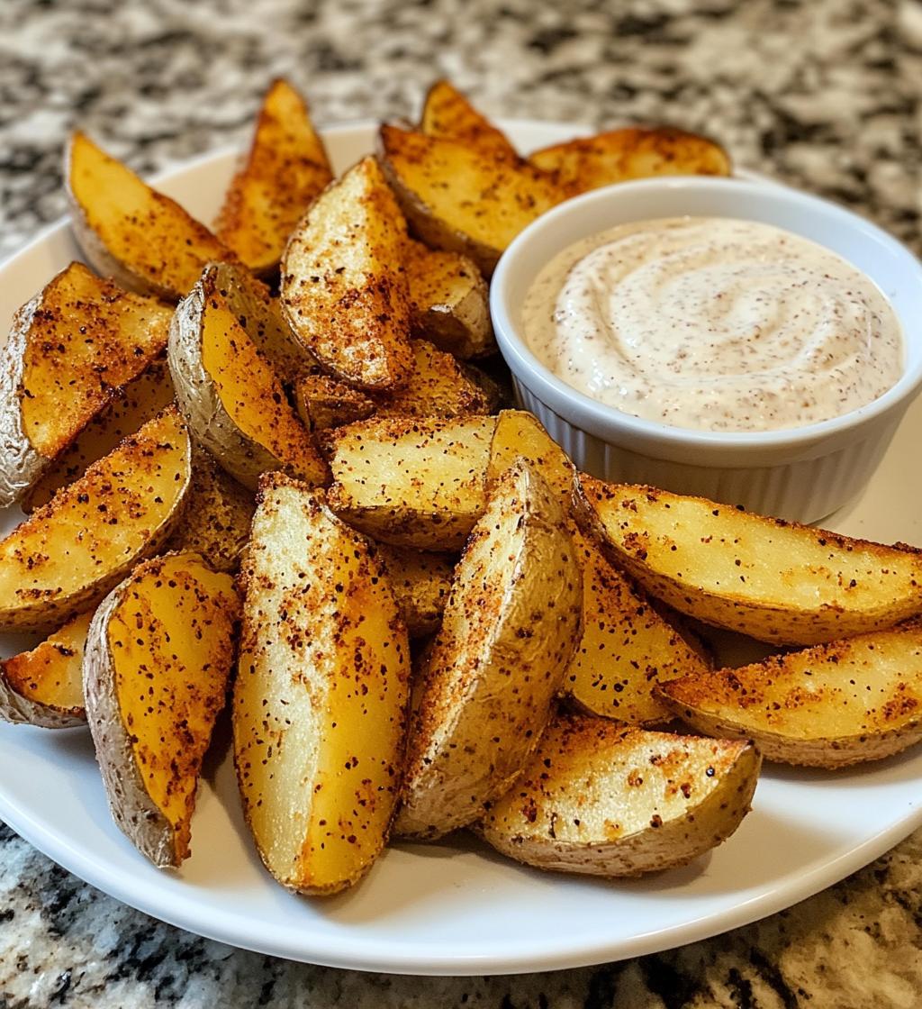 Airfryer Kartoffelwedges mit Dip