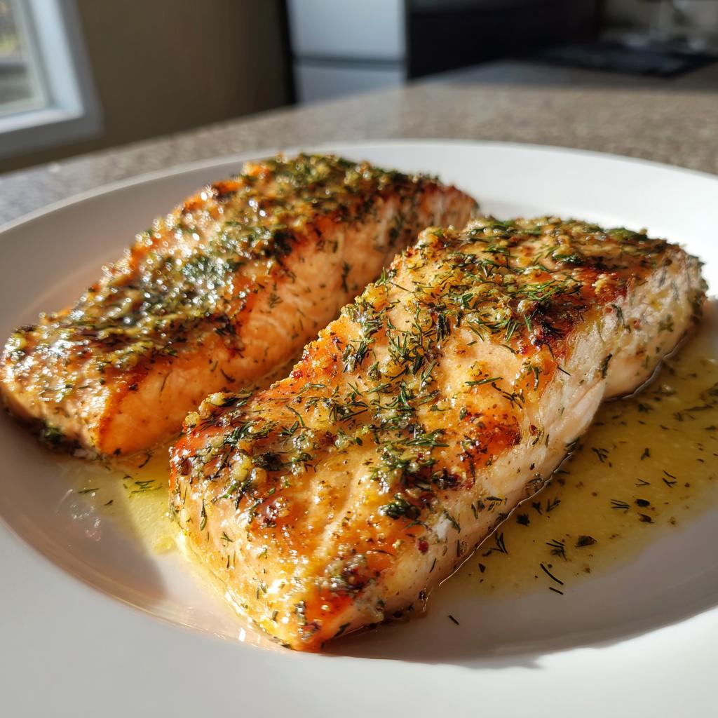 Airfryer Lachsfilet mit Zitronenbutter