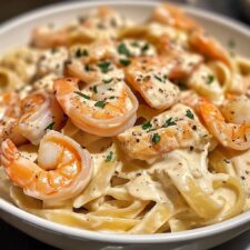 25-min Cremige Lachs-und-Garnelen-Alfredo zum Verlieben