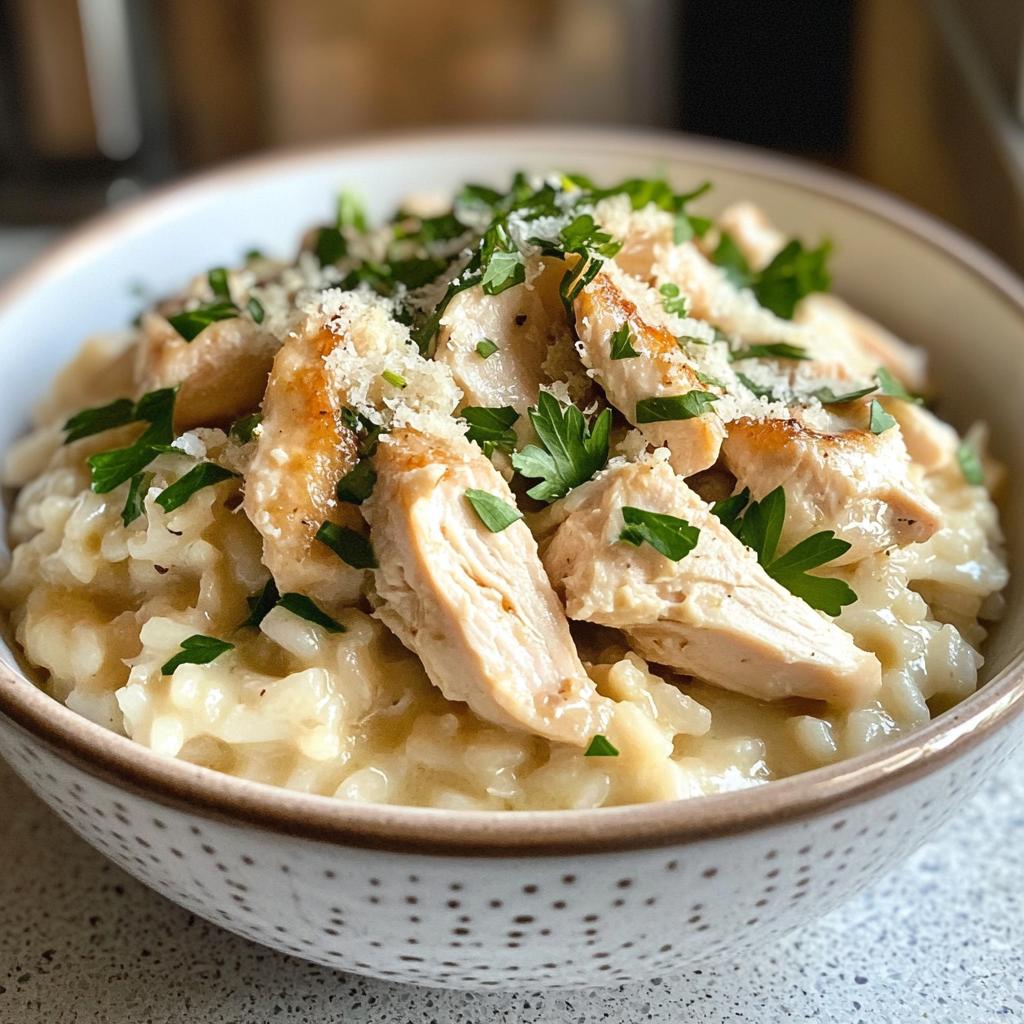Cremiges Hähnchenrisotto