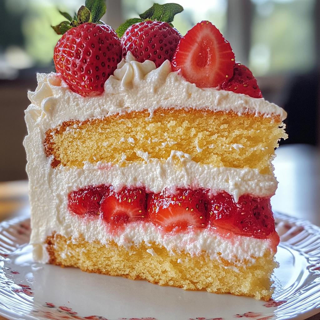 Erdbeerkuchen mit Vanillecreme