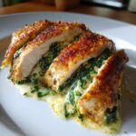 Gefüllte Hähnchenbrust mit Spinat und Käse