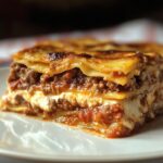 Hackfleisch Rezepte für Lasagne ohne Alkohol, mit cremiger Béchamel.