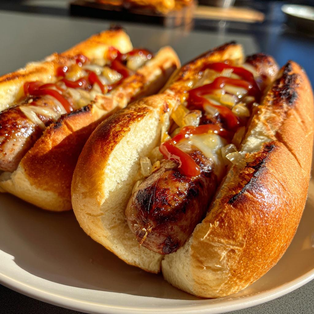 Heißluftfritteuse Hot Dogs