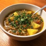 Herzhafte Linsen-Kartoffel-Suppe: 7 wohltuende Vorteile