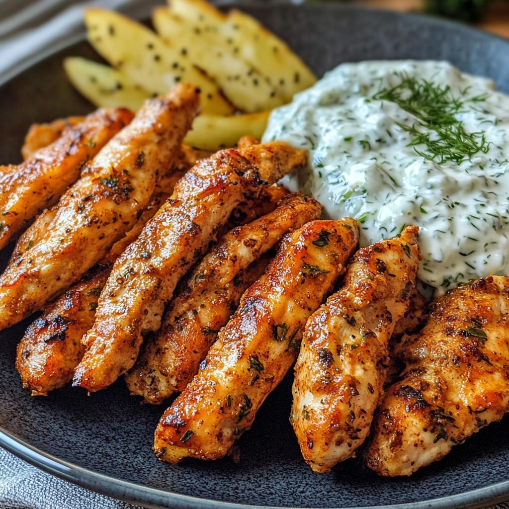 Hähnchen-Gyros mit Tzatziki