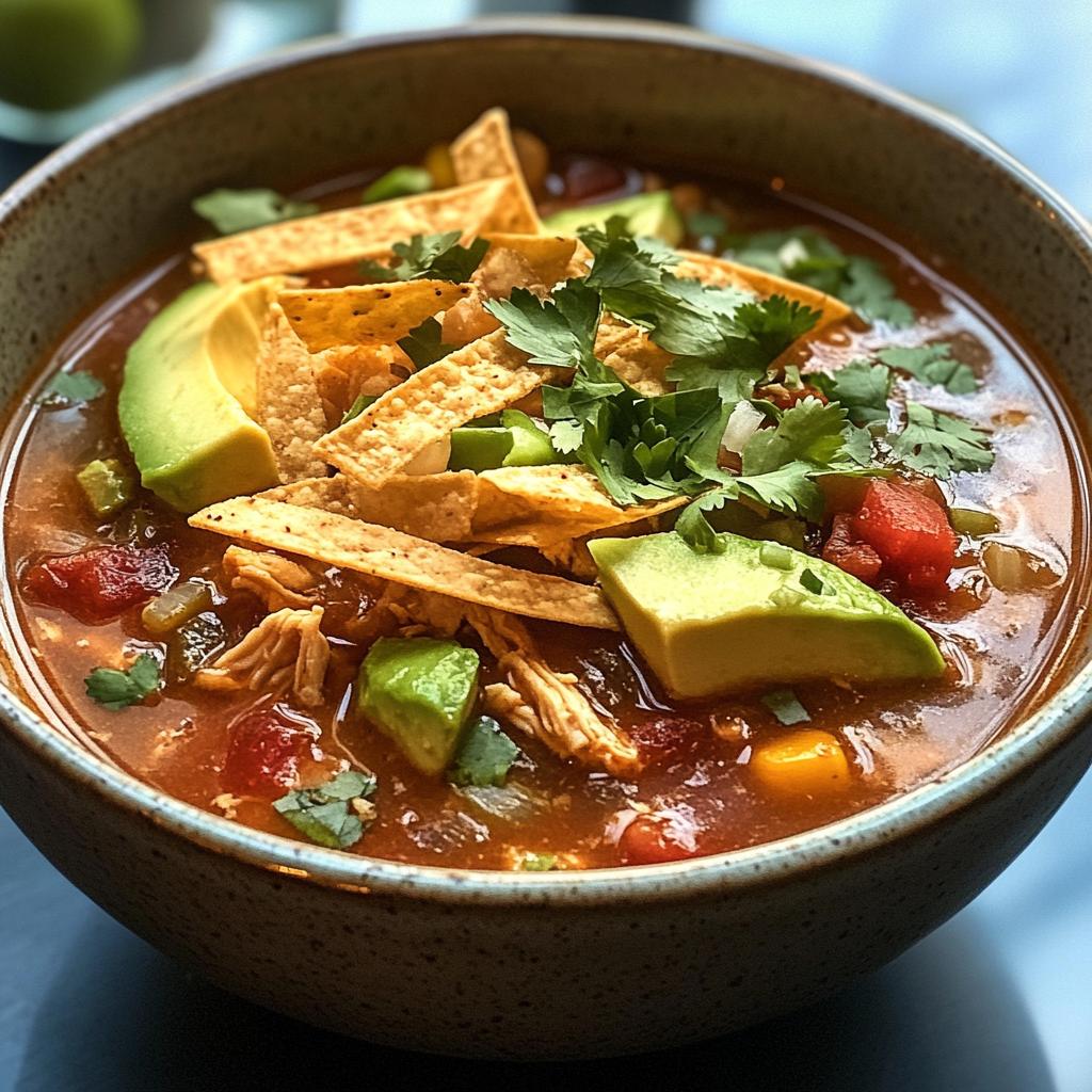 Hähnchen-Tortilla-Suppe