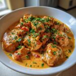 Hähnchen in Tomatenrahmsoße