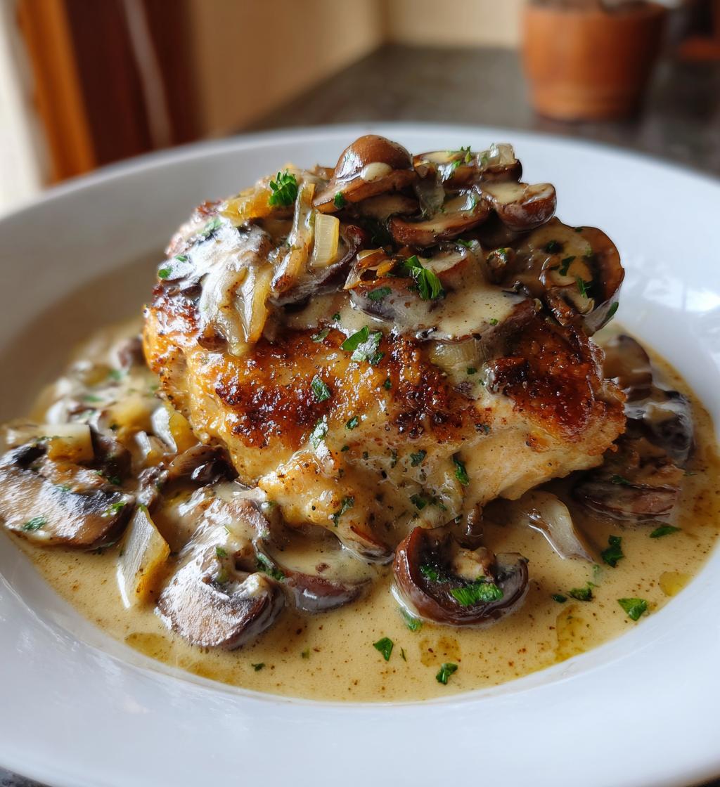 Hähnchen mit Cremiger Pilzsauce