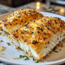 Knoblauch-Parmesan-Krusten-Heilbutt: 15-Minuten Wunder