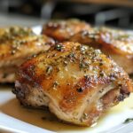 Knusprige Hähnchenschenkel mit Kräutern